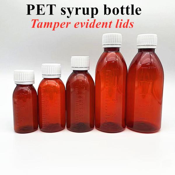 100ml 120ml 150ml Empty Pet Cough Syrup Plastic Bottle with Tamper Proof Cap
