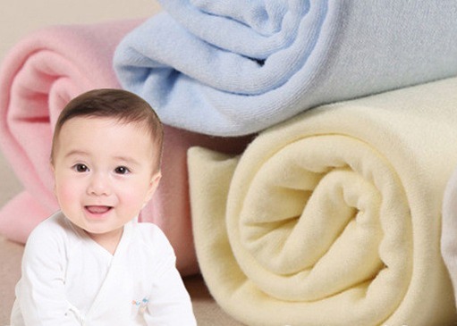 The factory direct sale 40s100% cotton double-sided knitted fabric baby's drool towel fabric