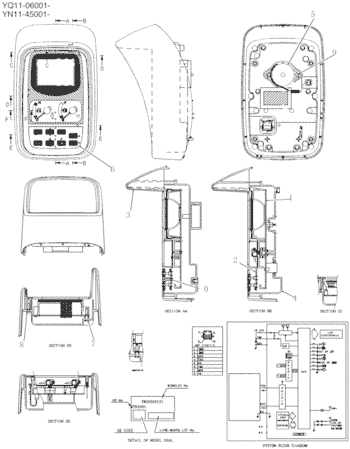 YN59S00021F2 YN59S00021F3 SK200-8 Excavator Monitor
