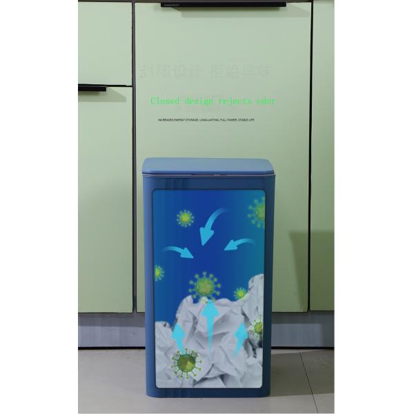 Large Color Automatic Induction Smart Plastic Trash Can for Household Kitchen with Lid