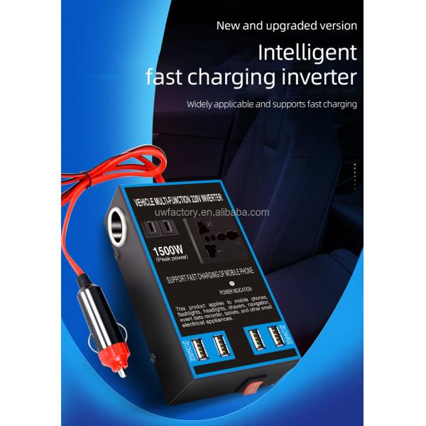 Universal Travel Charger 0.3KG Car Inverter Converter 1500W 12V/24V To 220V 50hz Plug Adapter USB Port Socket Converter