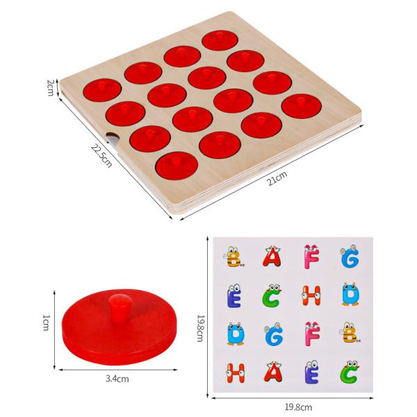 Montessori 3D Unisex Memory Match Puzzle Game Chess Toy