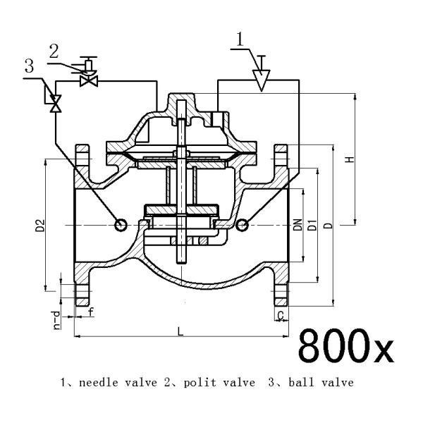Differential Pressure Reducing Valves GB/T 13927 API598 / Bypass Balancing Valve