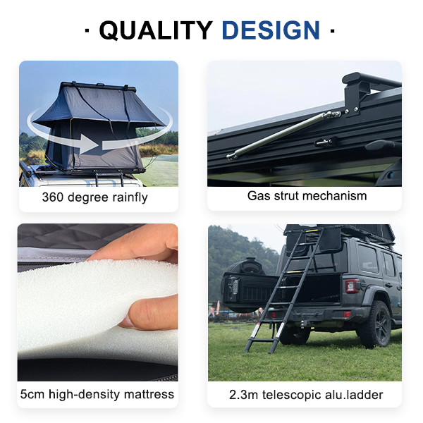 Chinese roof top tent interior view