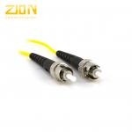 Singlemode 9 / 125 μm ST to ST Simplex Fiber Optic Patch Cord in Yellow PVC