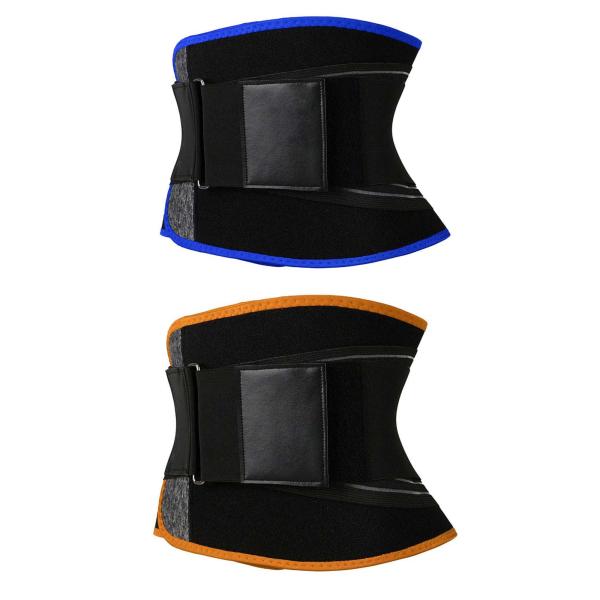 blue and orange Leather Belt Neoprene Sweat