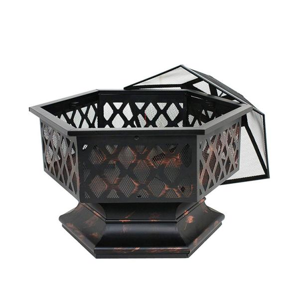 Steel Fire Pit Outdoor Garden Decoration Portable Outdoor Wood Burning Fire Pit