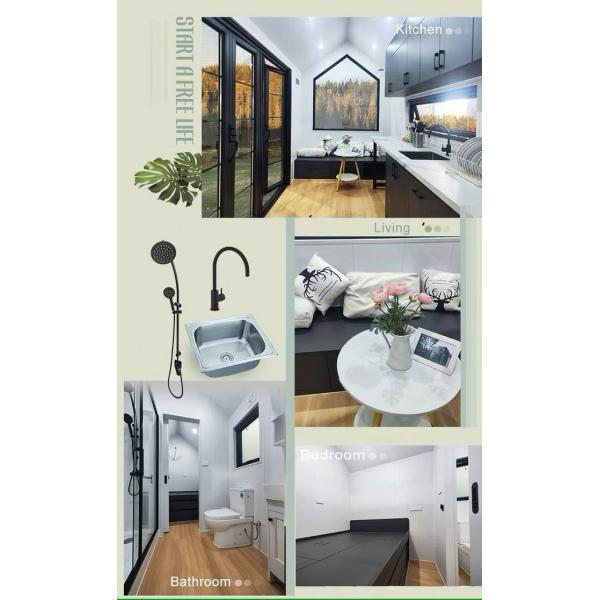 10mm MDF Flooring Dry Area Flooring Luxury Prefab Tiny House On Wheels