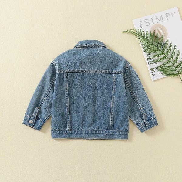 OEM unisex children's denim jacket lamb wool sherpa denim jacket jackets for baby toddler and kids