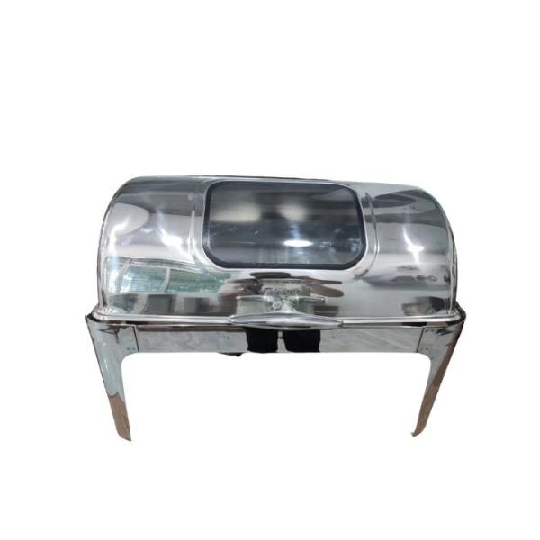 Heating Buffet Stainless Steel Stove Full Flip Soup Stove Hotel Breakfast Rectangle