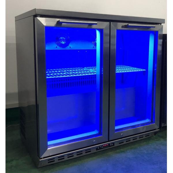 Double Doors Back Bar Refrigerator For Beverage Cooling Bottom Mount Type