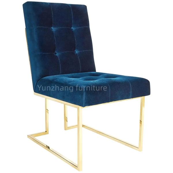 201 Stainless Steel Velvet Cozy Sofa Chair Hotel / Living Room Furniture