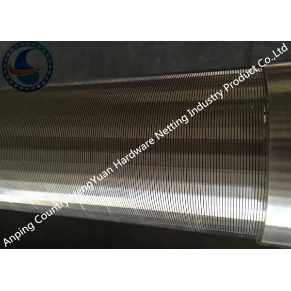 High Mechanical Strength Water Wire Screen , SS 304 / 316L V Wire Screen Pipe