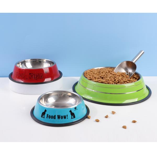 Stainless Steel Pet Cat Dog Bowls Feeders Customized Sublimation Non-Slip LCD Display NO