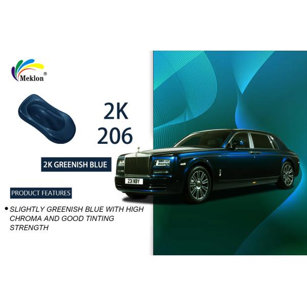 Glossy Top Coat Greenish Blue Car Paint Multifunctional Durable