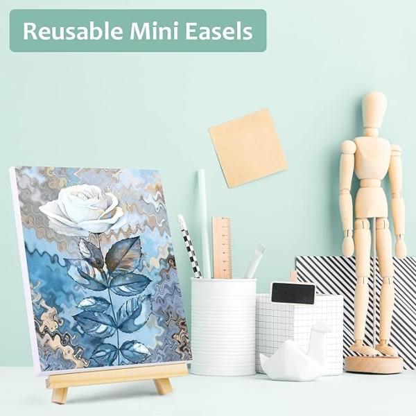 9.5 Inch Natural Wooden Easel Stand For Painting , Foldable A Shaped Wooden Art Easel