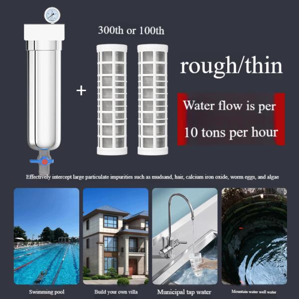 Household Stainless Steel Prefilters Sediment Water Filter 150 Micron
