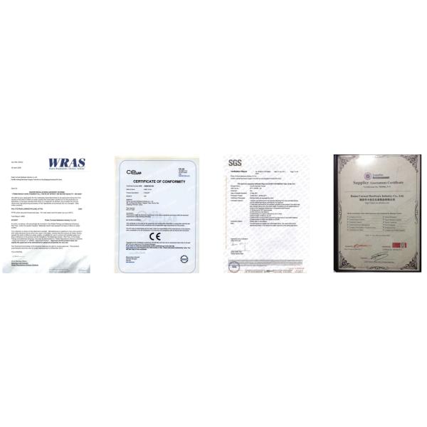 Side view of chrome plated bathroom basin mixer faucet