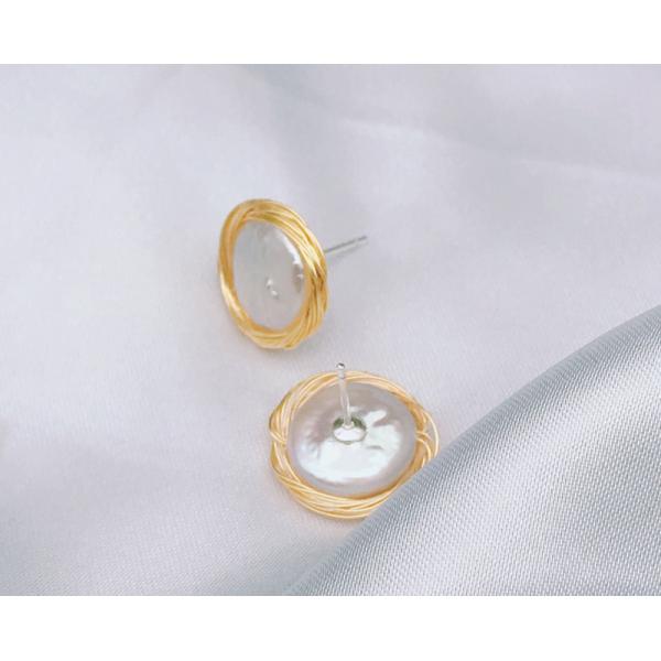 Natural Pearl Necklaces Charmming Korean Fashion Pearl Earrings For Women Hoop Round Earring Jewelry