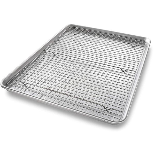 Gold / Silver Non Stick Surface Mild Steel Cooling Rack / Bbq Grill Wire Mesh