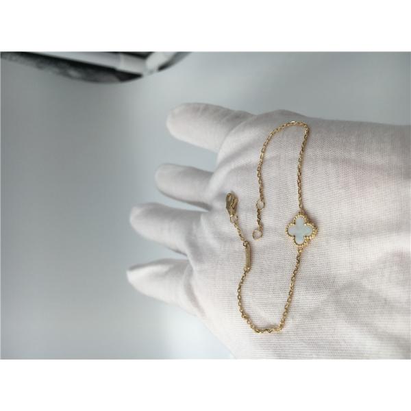 Van Cleef Arpels Sweet Alhambra bracelet 18k yellow gold with white mother-of-pearl