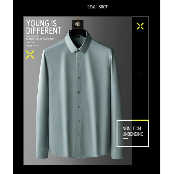 Autumn Custom Tuxedo Men's Shirts 100% Cotton Long Sleeve Formal Shirts for Plus Size