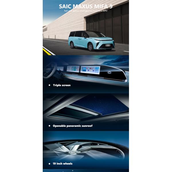 2024 Maxus MIFA9 MPV EV Car 7 Seats Range 480km 560km Front Wheel Drive