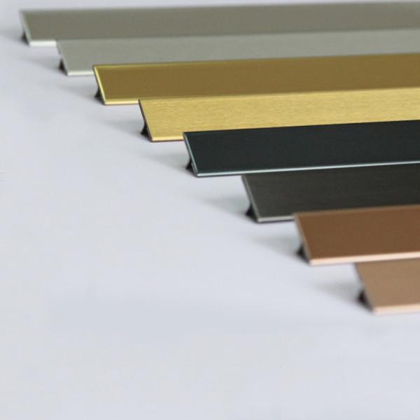 316L Stainless Steel Floor Transition Strip 2.7m 2.8m T Type For Decorative Indoor