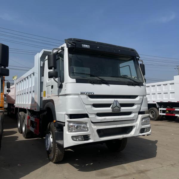 Left Rudder 375HP 10 Wheeler Sinotruk Dump Truck 30tons Second Hand 6x4 HOWO Tipper