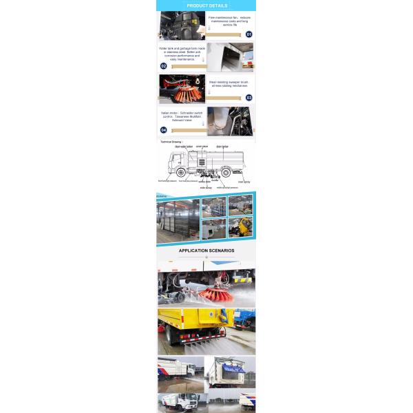 HYUNDAI 8000L 4x2 Road Sweeper Truck brush suction road sweeper truck for Philippines