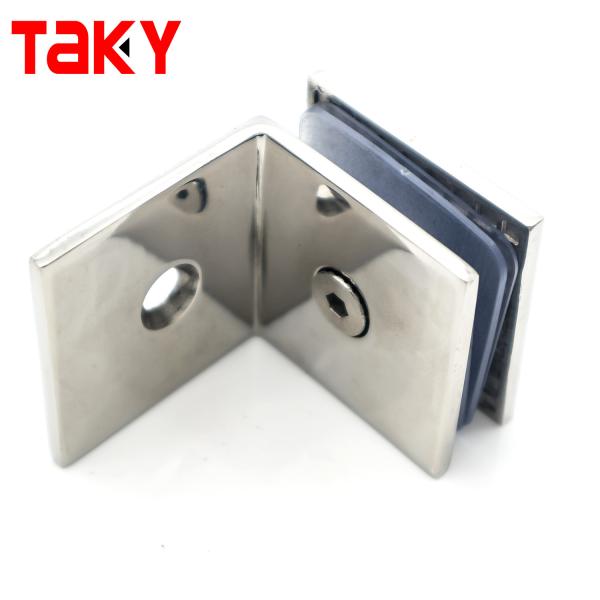 316 Stainless Steel Frameless Glass Corner Clamp for 8-12mm Shower Doors