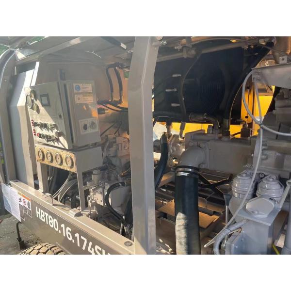 GS Used Concrete Trailer Pump Deutz Diesel Engine Concrete Stationary Pump