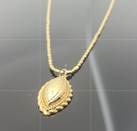 18K gold Christmas gift customized type necklace pendent yellow gold