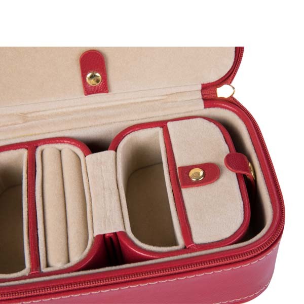 3 Colors 13*9*3cm PU Leather Jewelry Organizer Case