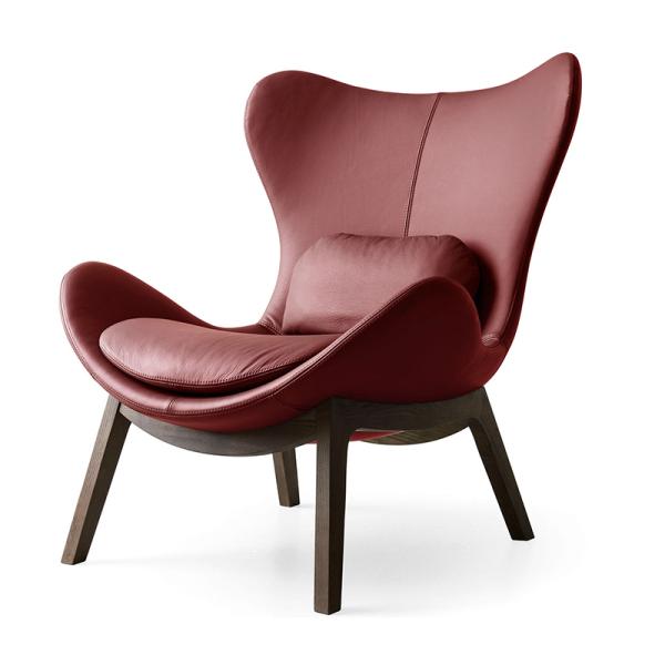 Noble designed hotel lobby furniture commercial leather covered leisure chair