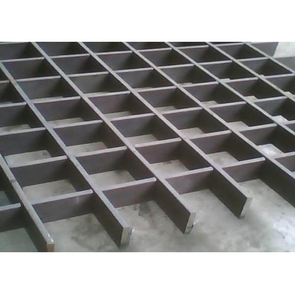 Outdoor Metal Drain Cover Galvanized Steel Grating 130mm Bar Pitch