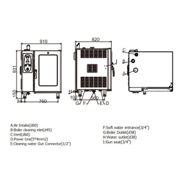 Electric 380V 18.5kw Commercial Kitchen Cooking Equipment