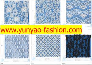 China fancy flower design nylon stretch lace fabric dress white lace fabric on sale