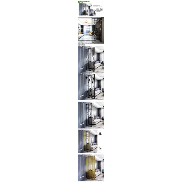 Modern Black Hairline Partition Stainless Steel Room Divider Cold Rolled