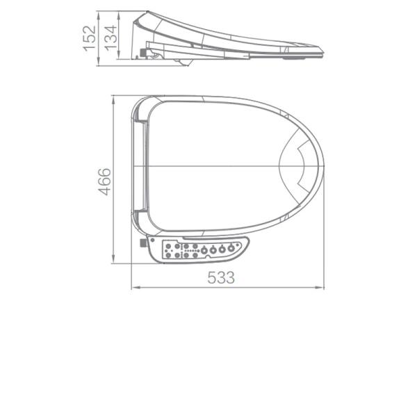 ARROW AK1010 Slow Close Toilet Seat Cover Heating Temperature Adjustment