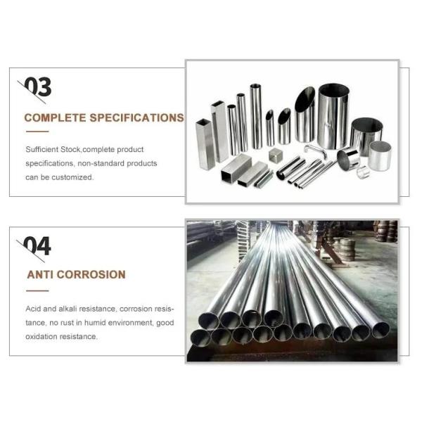 Round Seamless Metal Tube Ss SUS304 316 Polished Inox 321 309S 310S Hot Cold Rolled Welded Stainless Steel Pipe