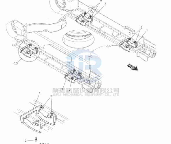 YN63D00006P1 Guide Track Excavator Undericarriage Parts For skSK200-8 SK210LC-8