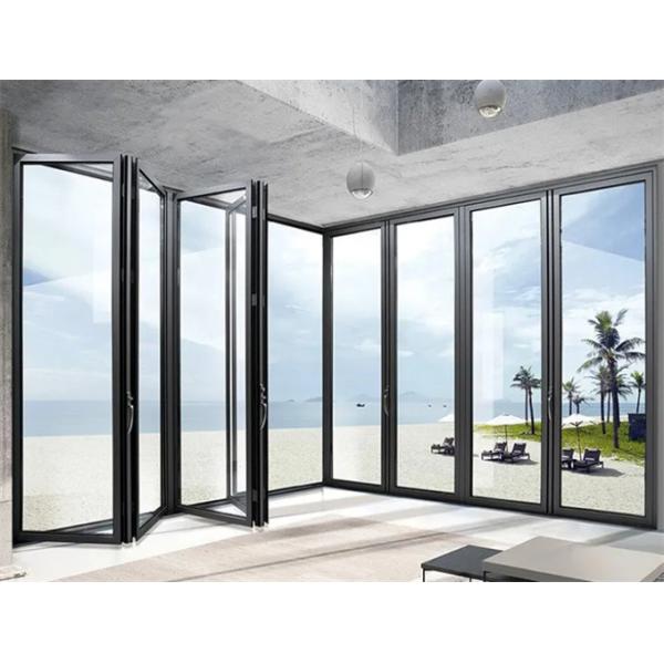Aluminium Bi-fold Patio Folding Glass Doors Outswing Can Be Upgraded To Triplex Glass