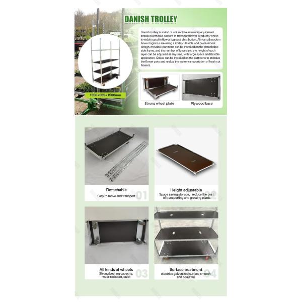 Cheap Folding Galvanized Steel Dutch Flower Trolleys For Sale