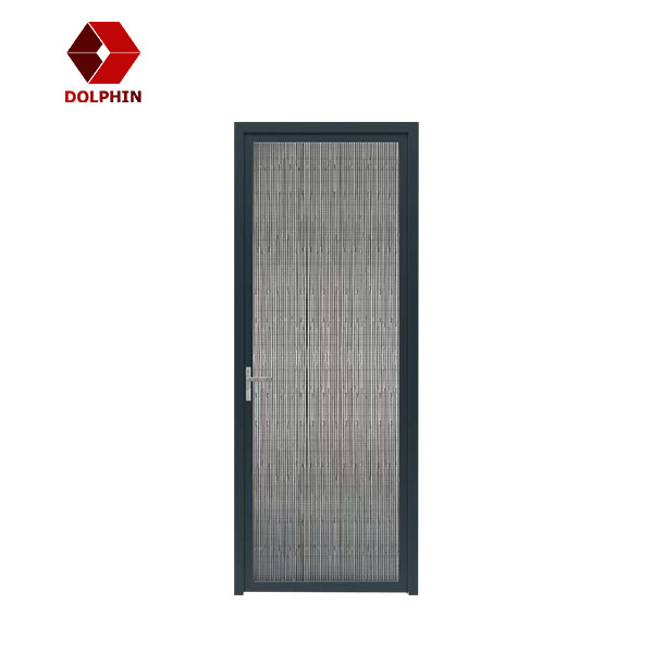 Cheap 6063 Aluminium Casement Door Powder Coated Black Toughed Glass for sale