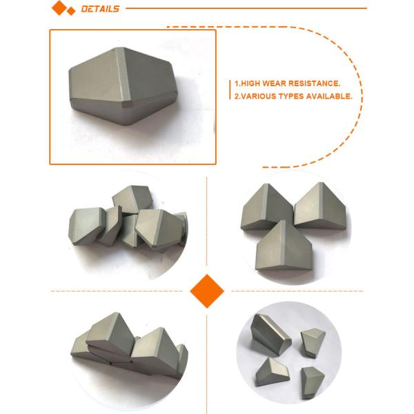 YG13C Sand Blasting Inserted Shield Bits Tungsten Carbide Material
