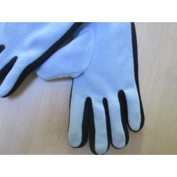 Winter gloves for Men and Woven Robbin Cuff--Fleece Glove--Polyester glove-