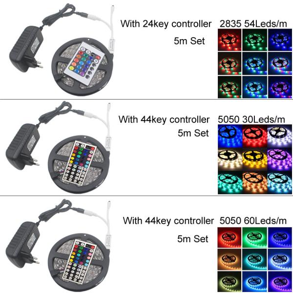 Flex RGB 5m Led Strip Light With 24 Keys Led Control And Driver