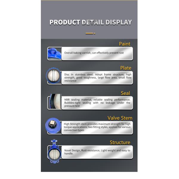 Water And Sewage Media Pneumatic Butterfly Valve DN50-400mm With Pneumatic Actuator