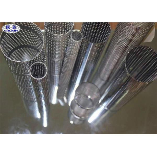 Silver Welded Perforated Stainless Steel Tube Slotted Tube Filter Cylinders
